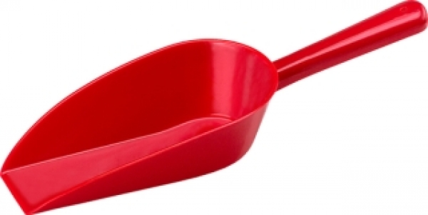 Plastic scoops 310 mm red